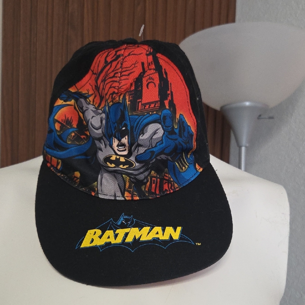 Batman Kids Hat – Black & Red – Adjustable / One Size